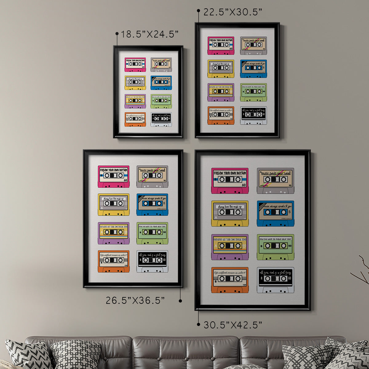 Musical Inspiration - Modern Framed Canvas Print