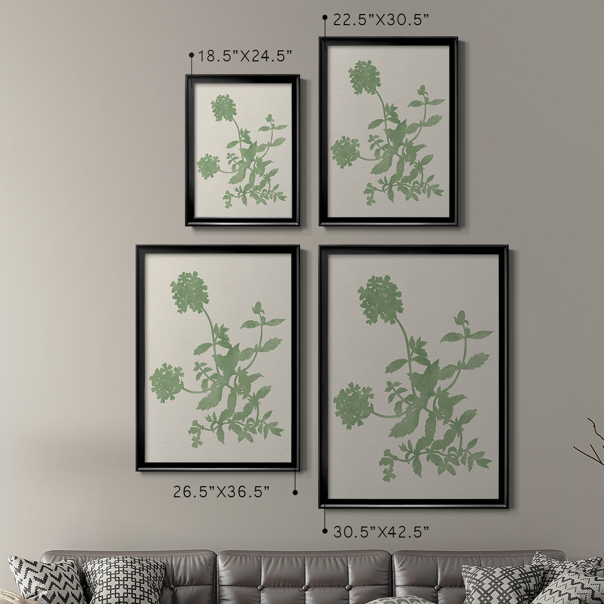 Vintage Garden II - Modern Framed Canvas Print