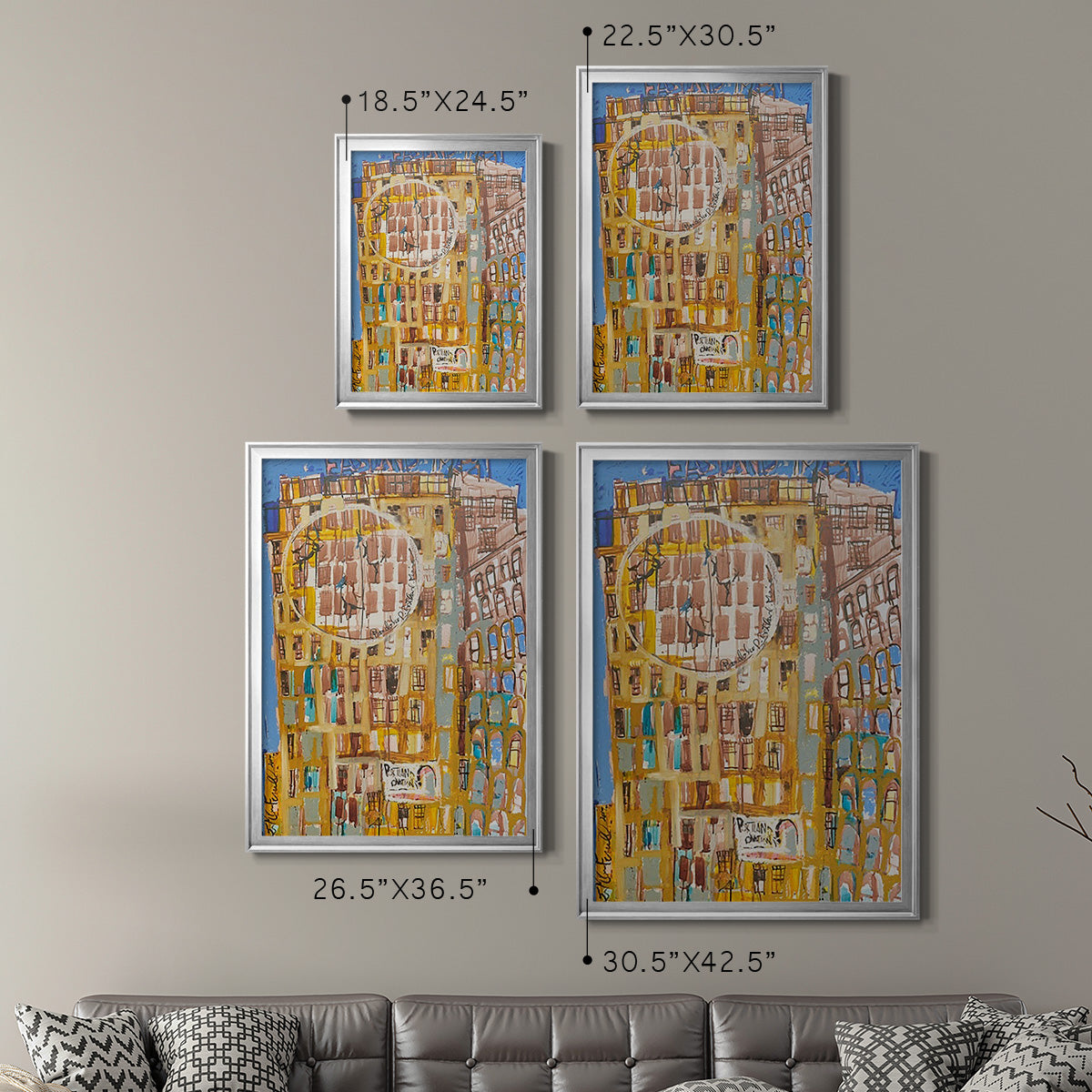 Bandaloo II - Modern Framed Canvas Print