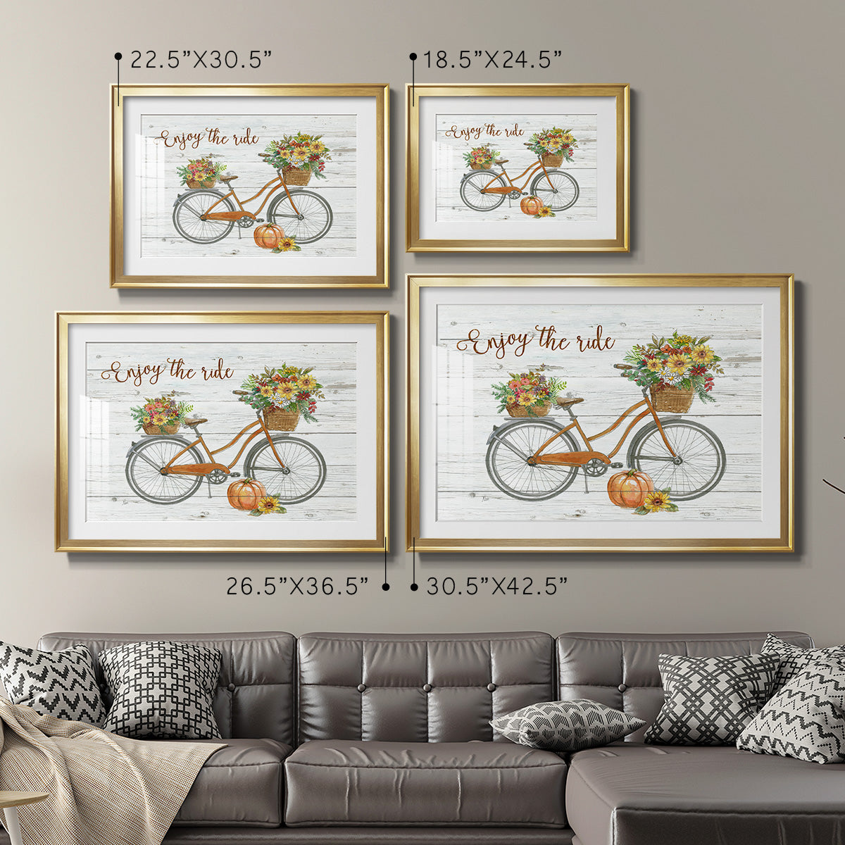Harvest Bike - Modern Framed Art Print