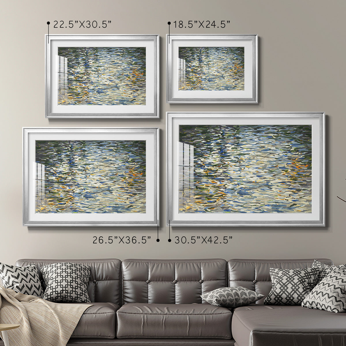 Water Reflections - Modern Framed Art Print