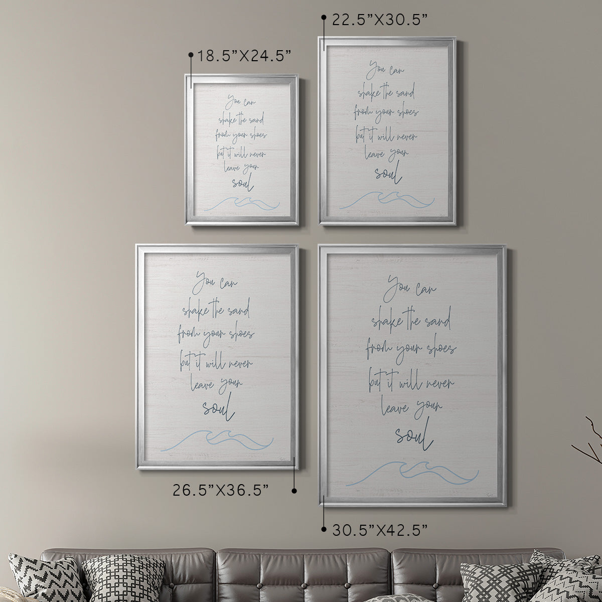 Shake the Sand - Modern Framed Canvas Print