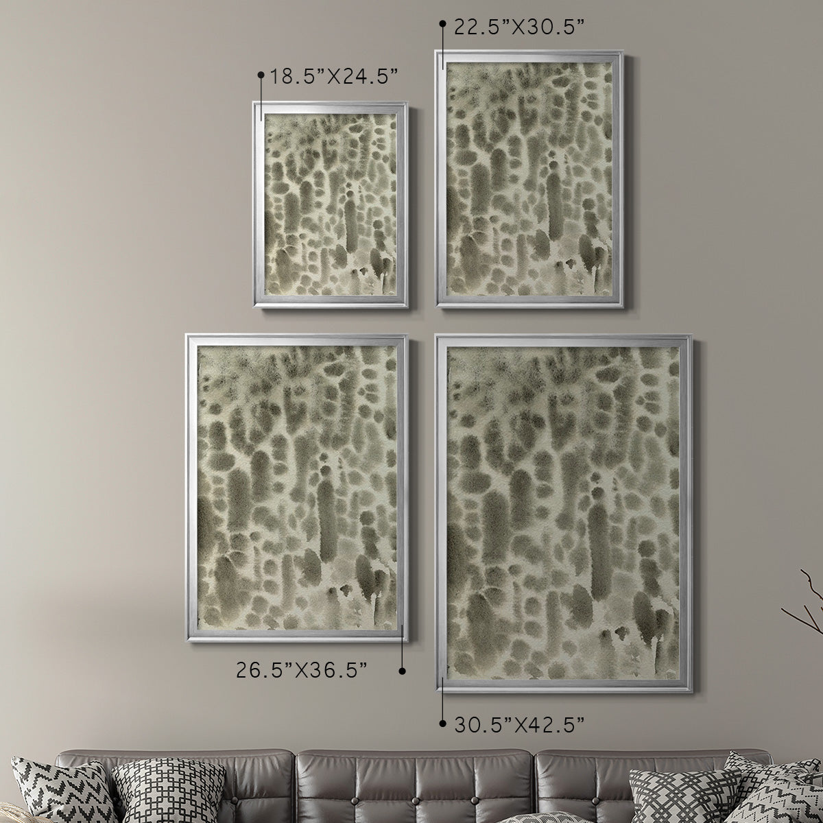 Watercolor Metric I - Modern Framed Canvas Print