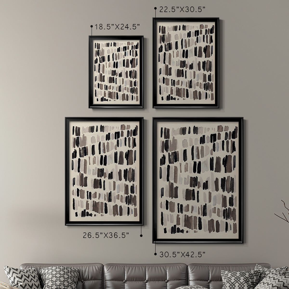 Chalk and Flint I - Modern Framed Canvas Print