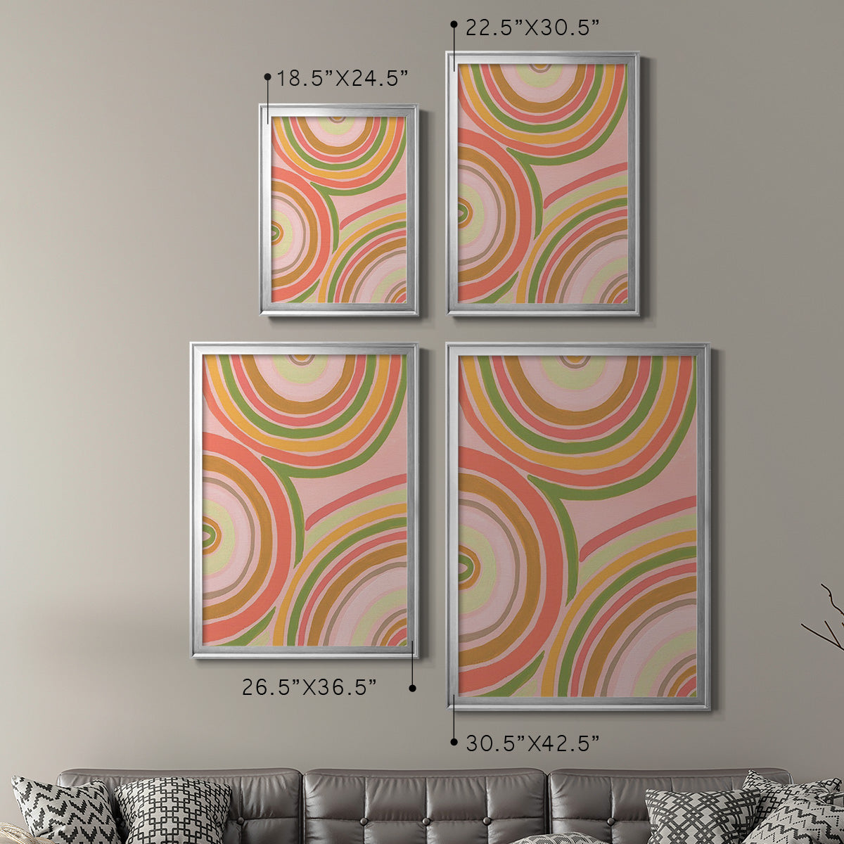 Abstract Rainbow II - Modern Framed Canvas Print