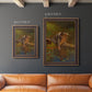 Realist genre painting of figures gathering lilies by Eastman Johnson in an ornate bronzed mahogany wood frame shown in multiple vertical size options.