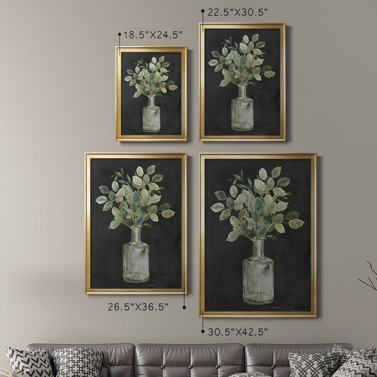 Artisanal Bouquet II - Modern Framed Canvas Print