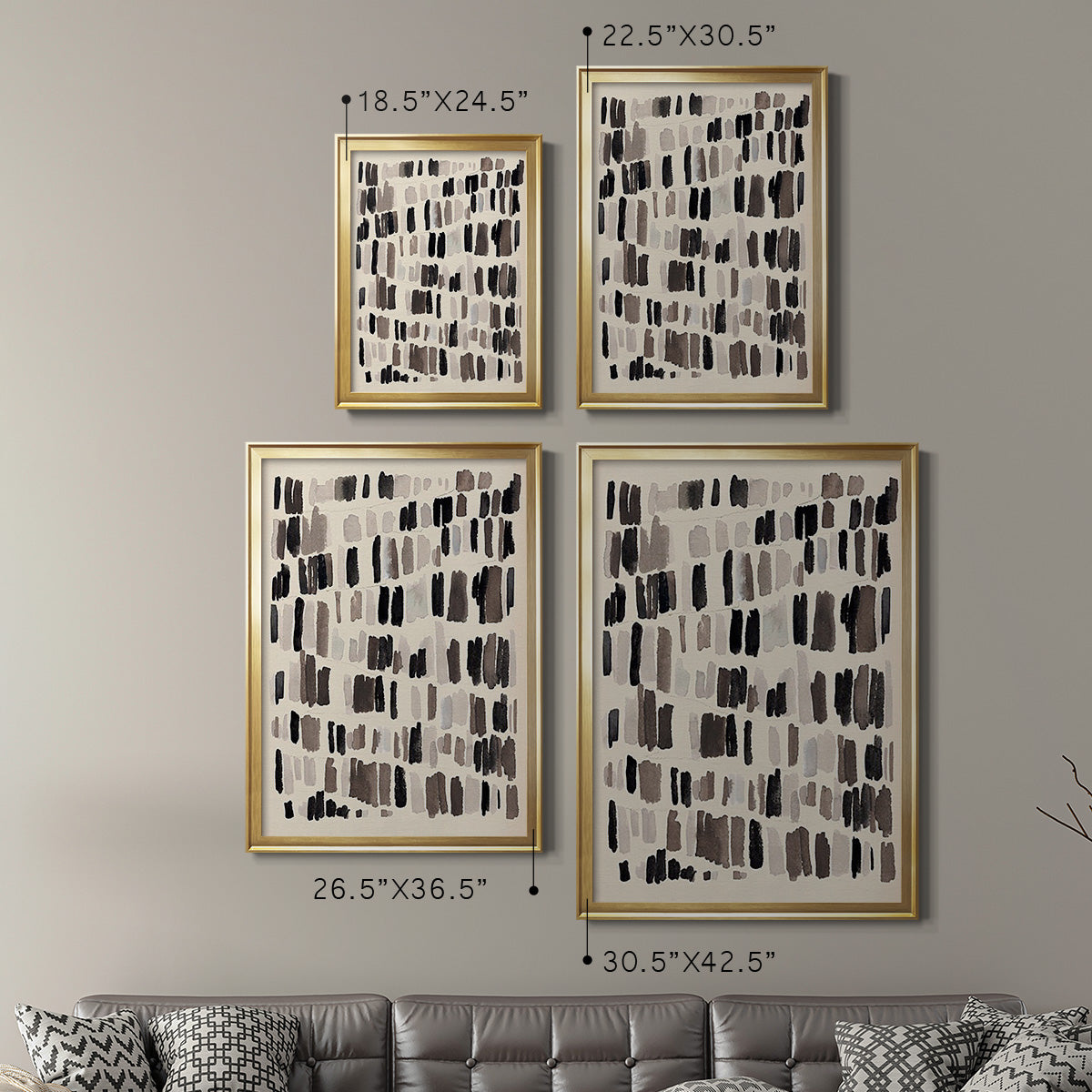 Chalk and Flint I - Modern Framed Canvas Print