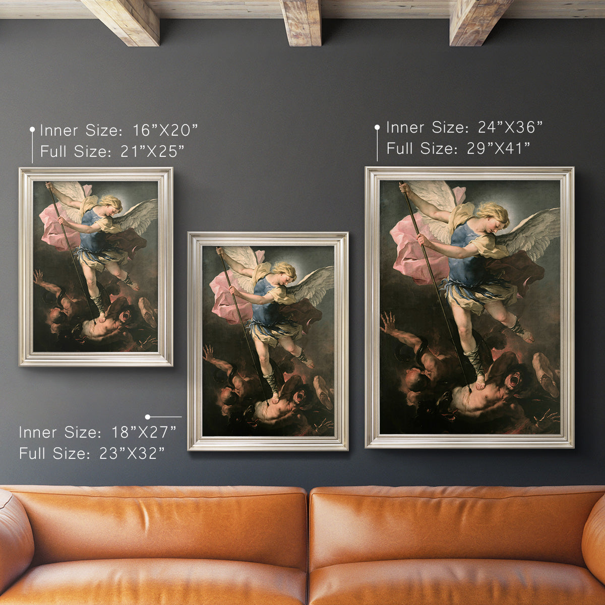 St. Michael - Ornate Framed Canvas Print