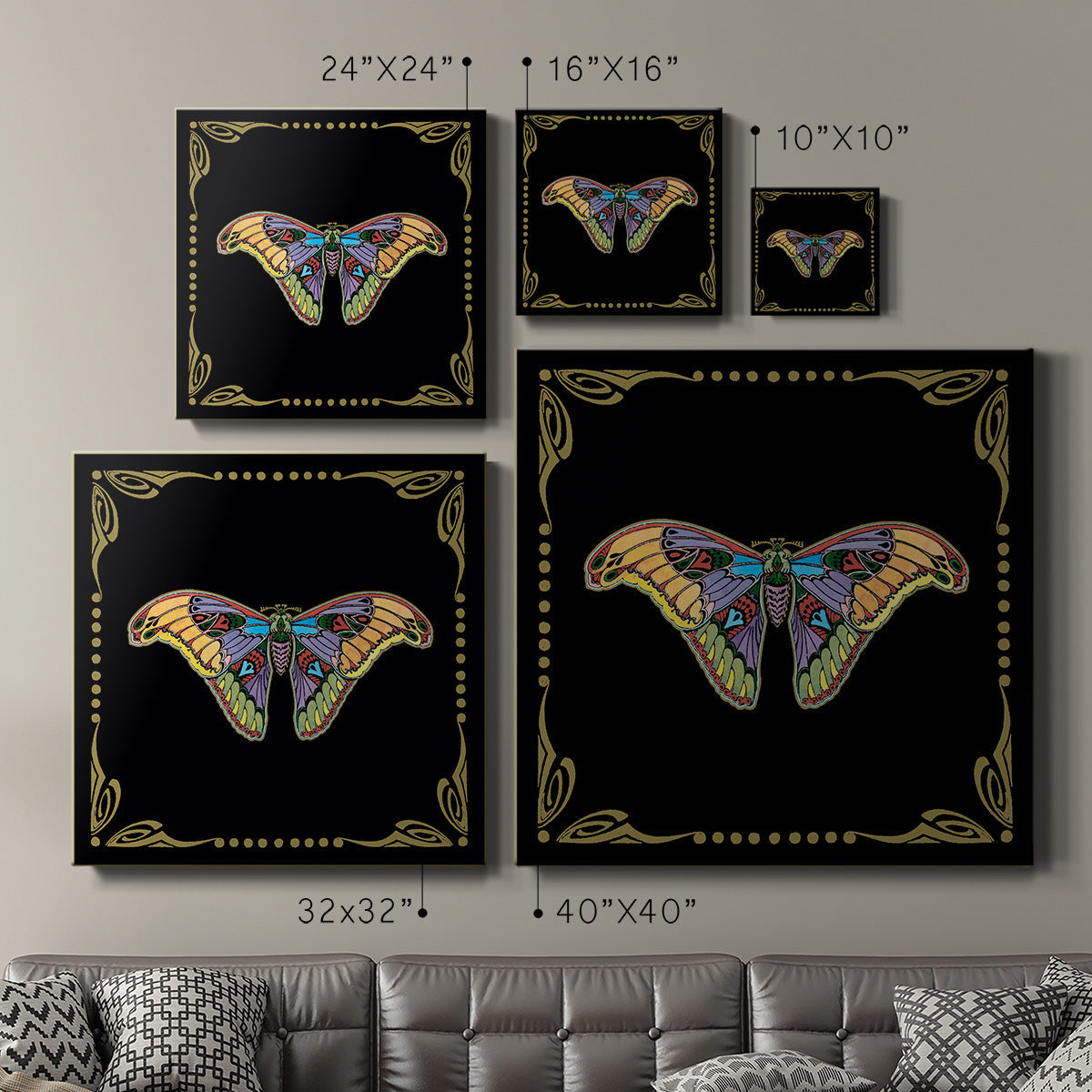 Cloisonne Butterfly - Canvas Art Print