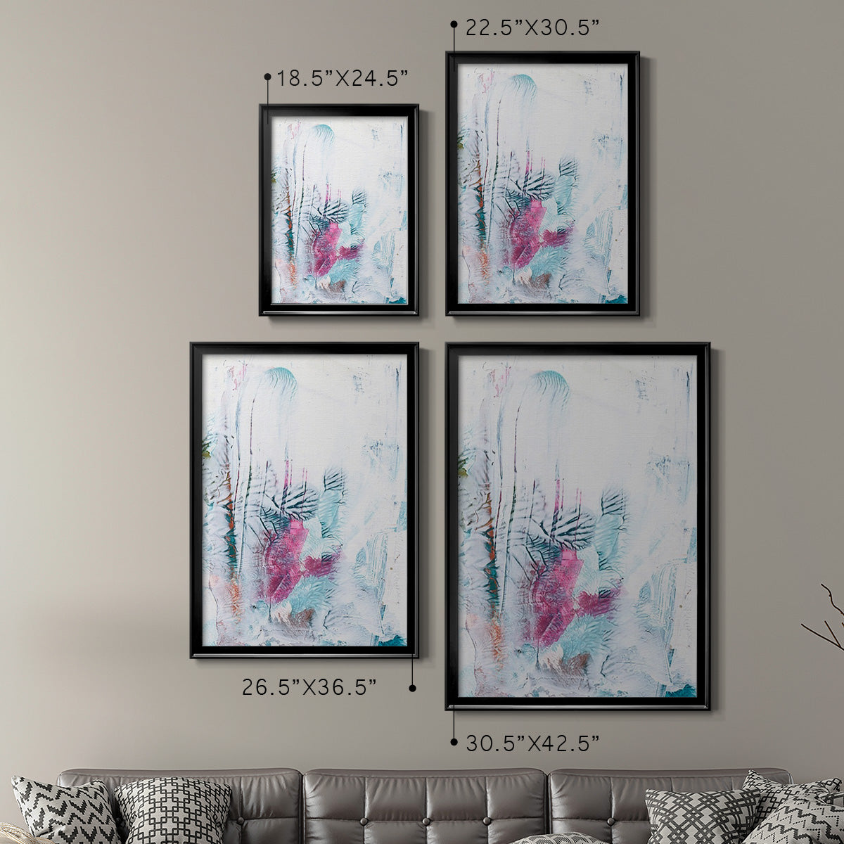 Magneta Coral I - Modern Framed Canvas Print