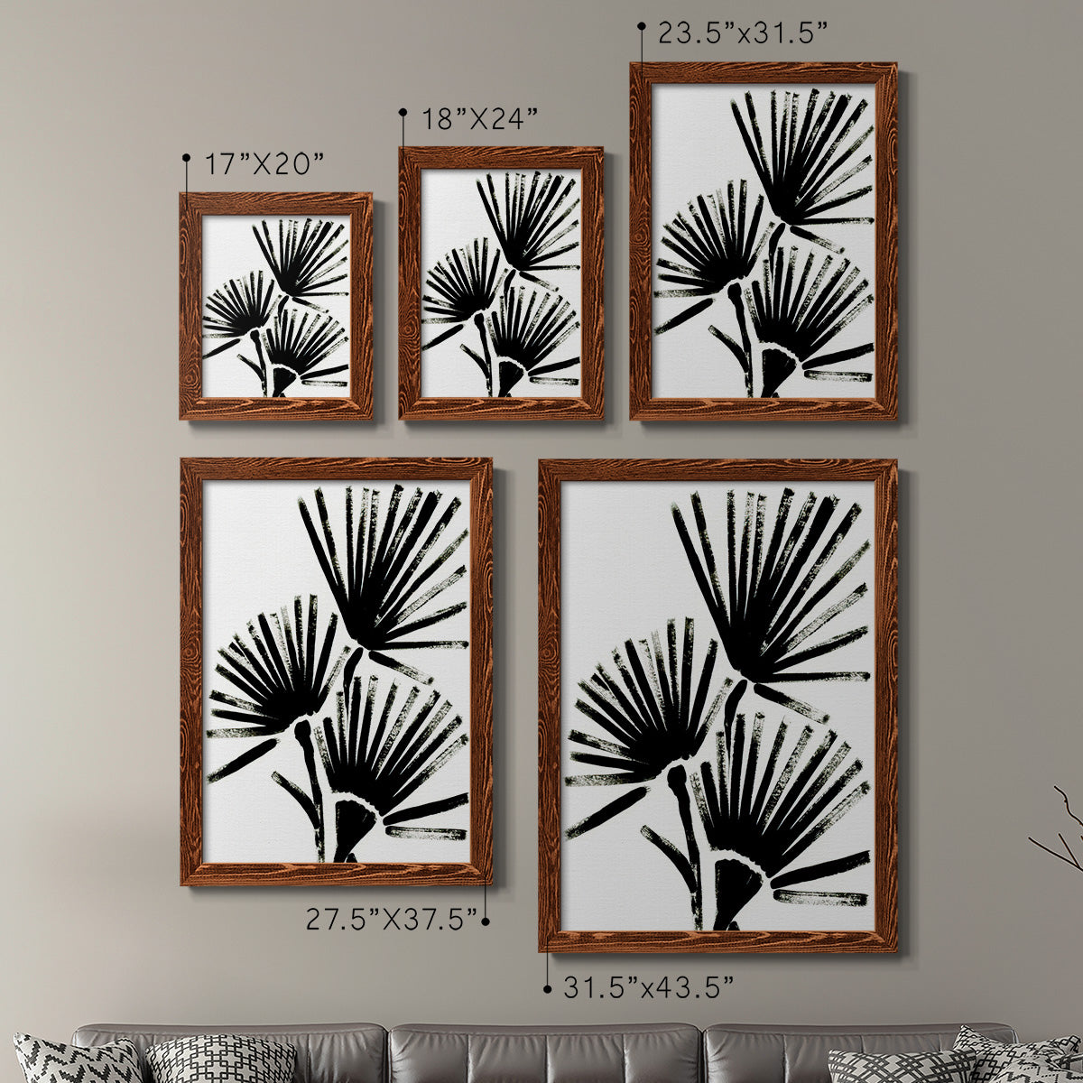 Fan Brush I - Premium Framed Canvas 2 Piece Set - Ready to Hang