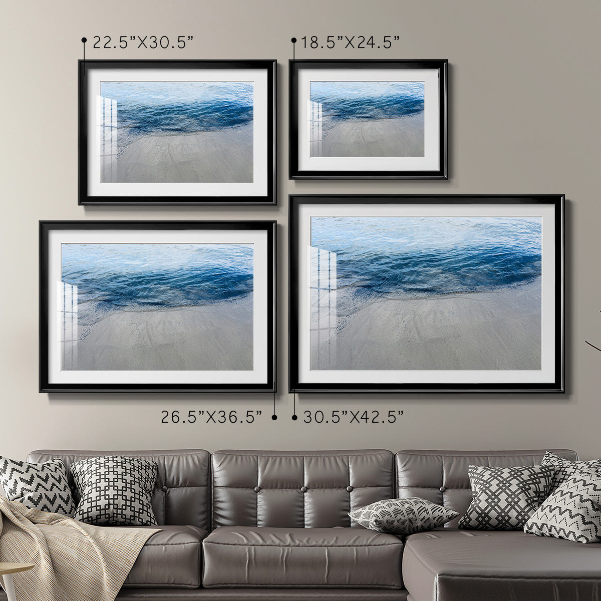 Aegean Blue Water - Modern Framed Art Print
