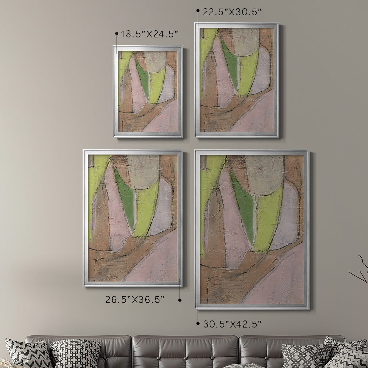 Many Layers I - Modern Framed Canvas Print
