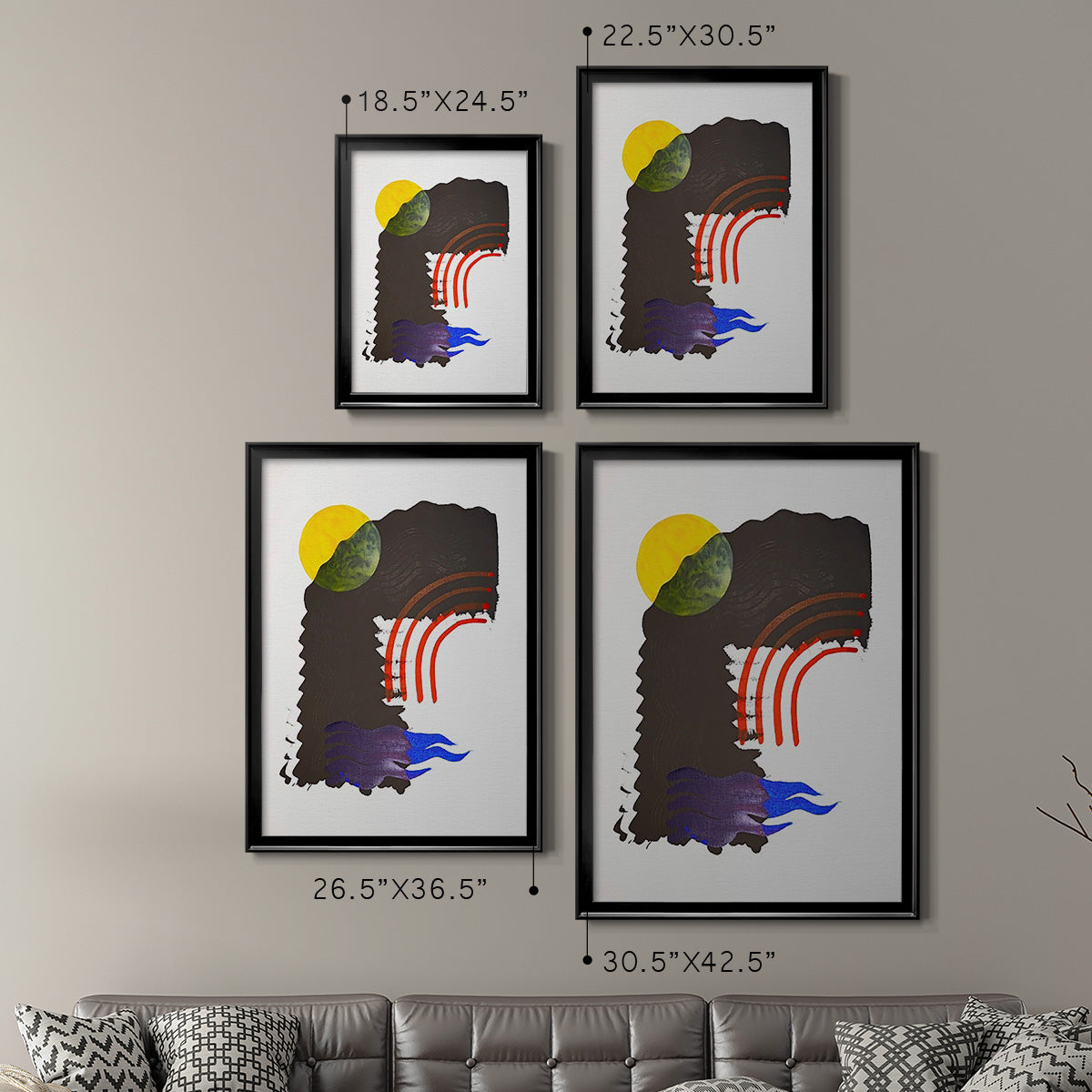 Shifting IV - Modern Framed Canvas Print