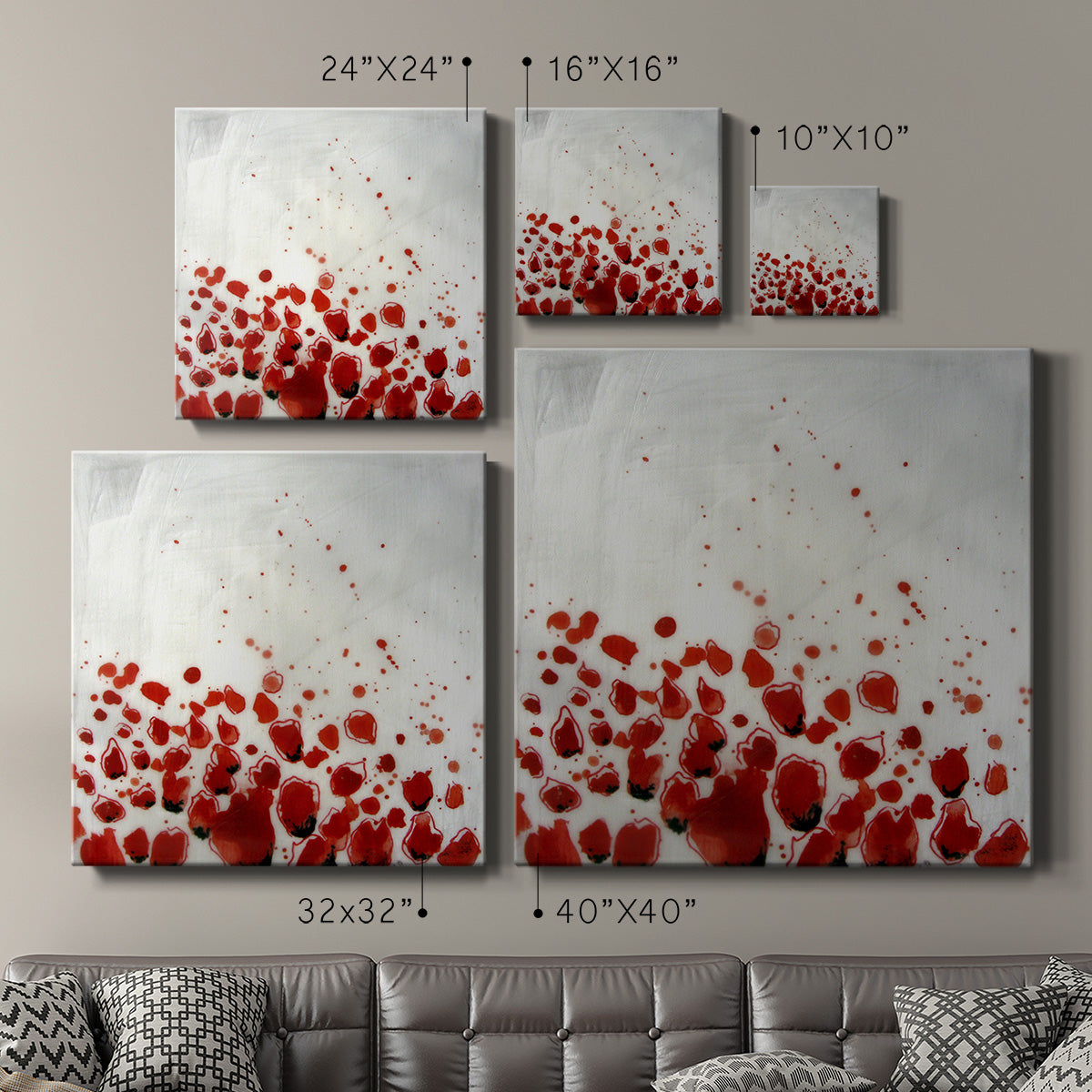 Red Drops VIII - Canvas Art Print