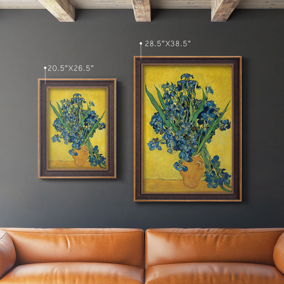 Irises, 1890 - Ornate Framed Canvas Print