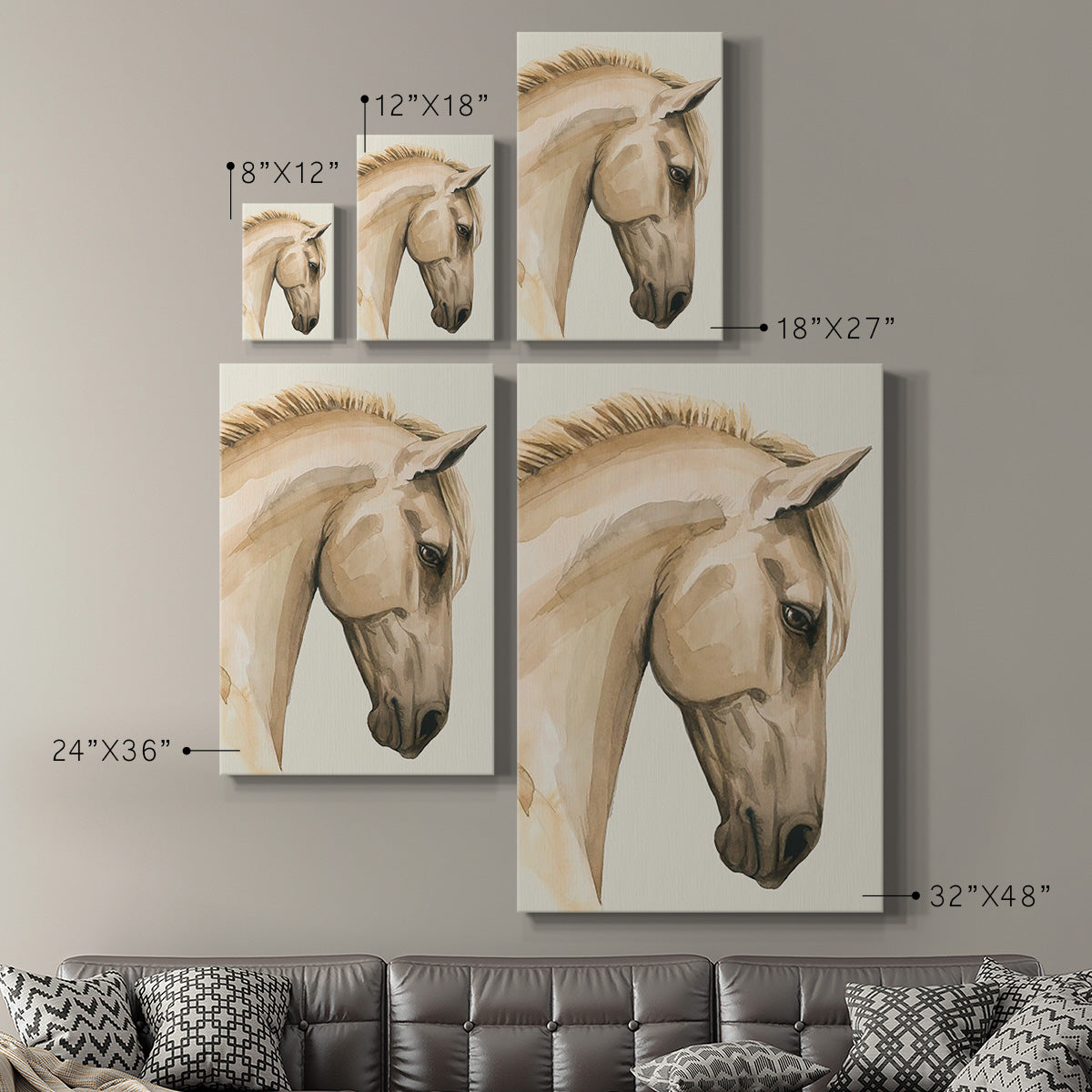 Golden Palomino I Premium Gallery Wrapped Canvas - Ready to Hang