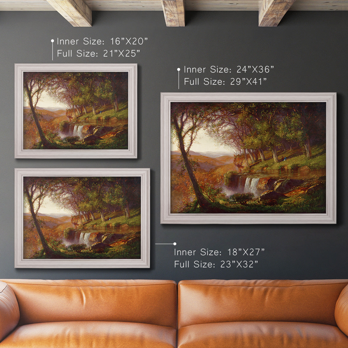 Falling Spring - Ornate Framed Canvas Print