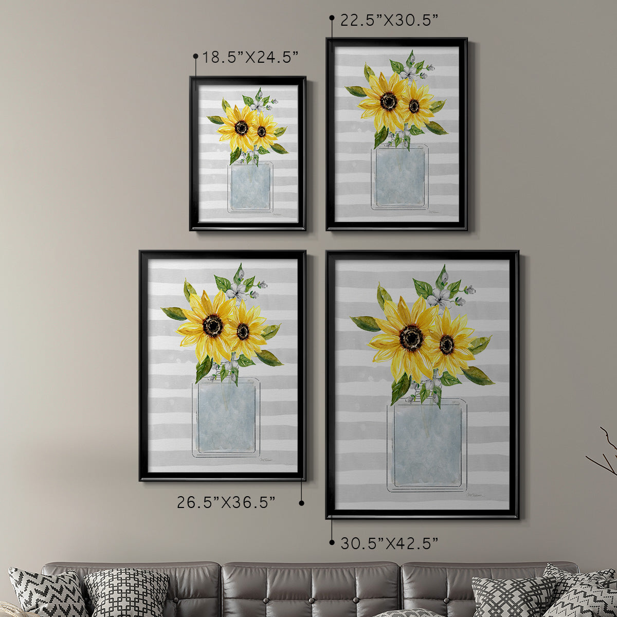 Sunflower Perfume I - Modern Framed Canvas Print