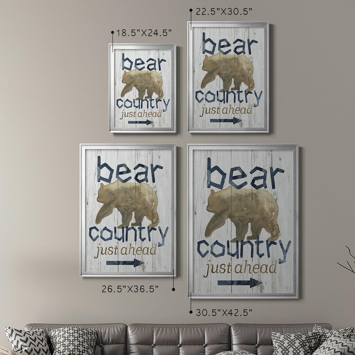 Bear Country - Modern Framed Canvas Print
