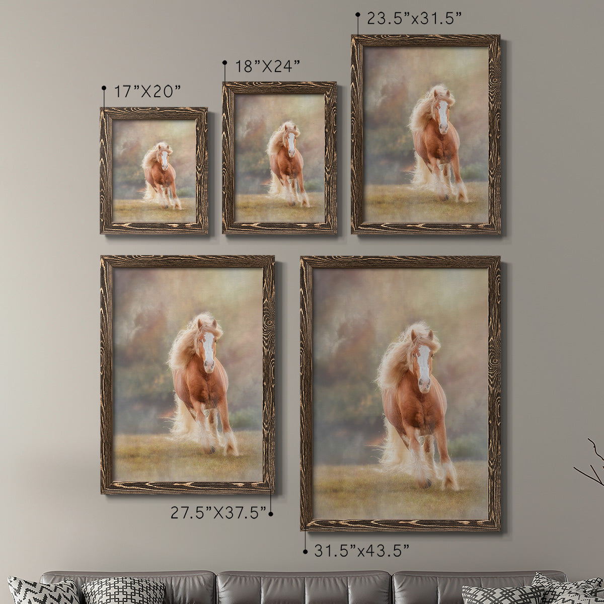 Horse Motion VII - Premium Framed Canvas 2 Piece Set - Ready to Hang