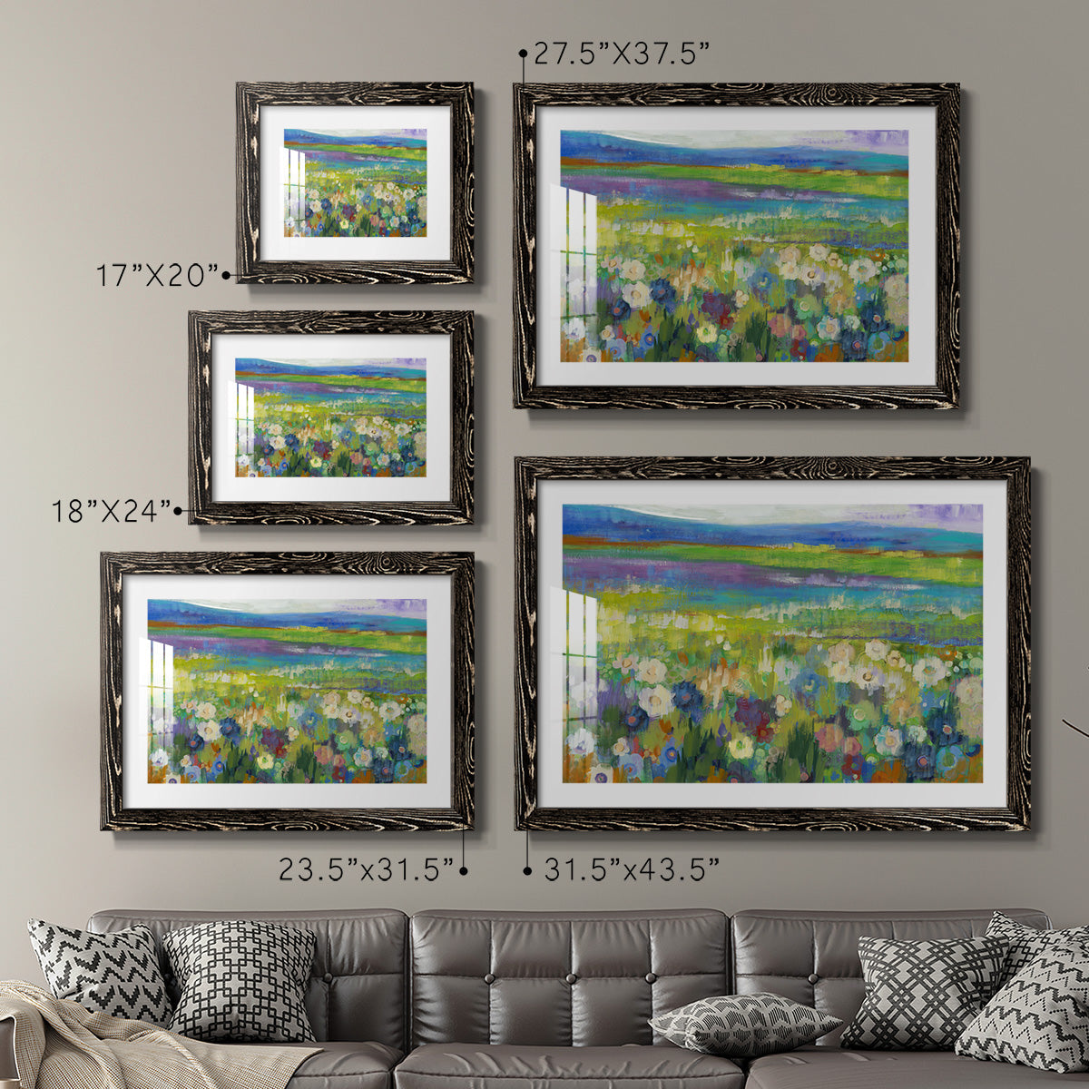 Flowerfields-Premium Framed Print - Ready to Hang