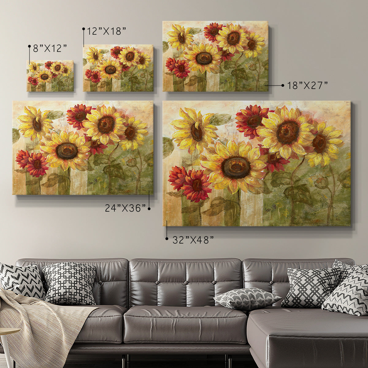 Sunflowers I Premium Gallery Wrapped Canvas - Ready to Hang