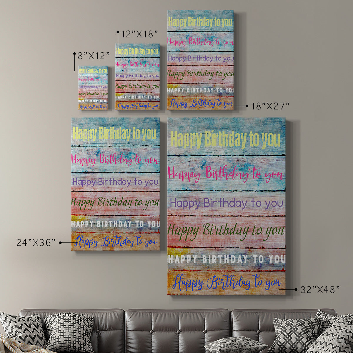 Birthday Song Premium Gallery Wrapped Canvas - Ready to Hang