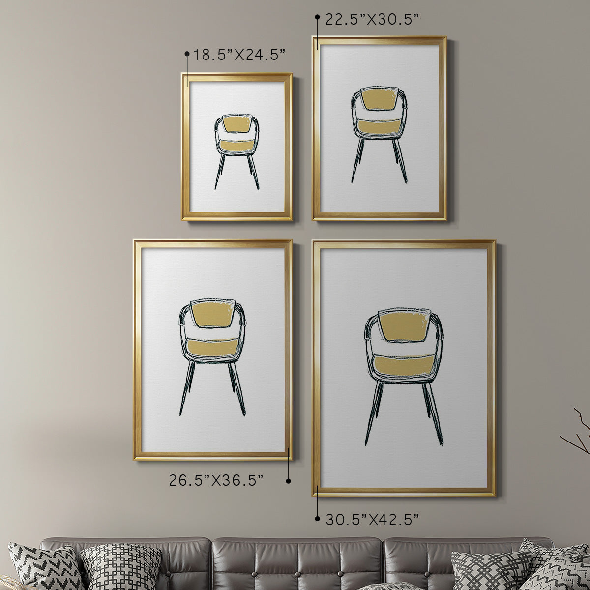 Take a Seat II - Modern Framed Canvas Print