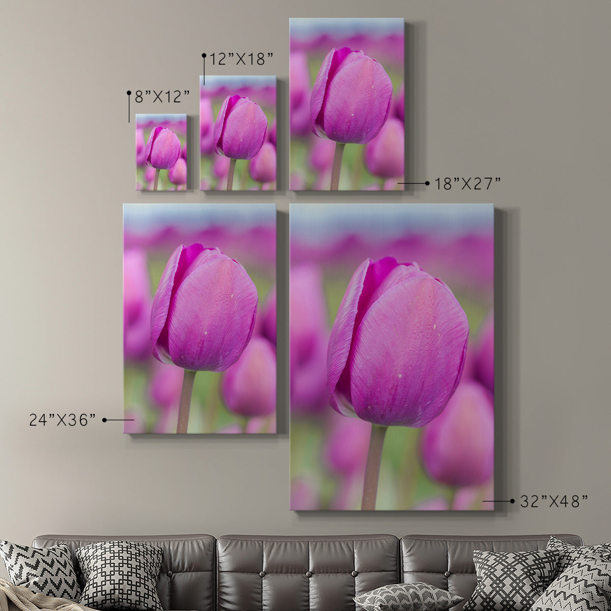 Magenta Stem - Canvas Art Print