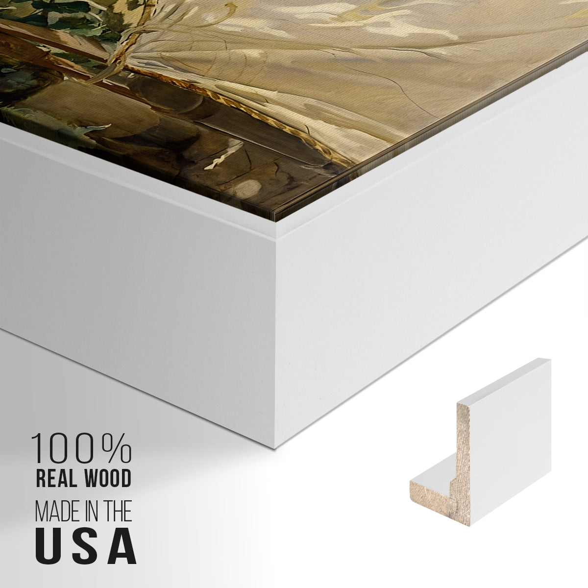 Sewing the Sail, 1896 - Floater Framed Canvas Print