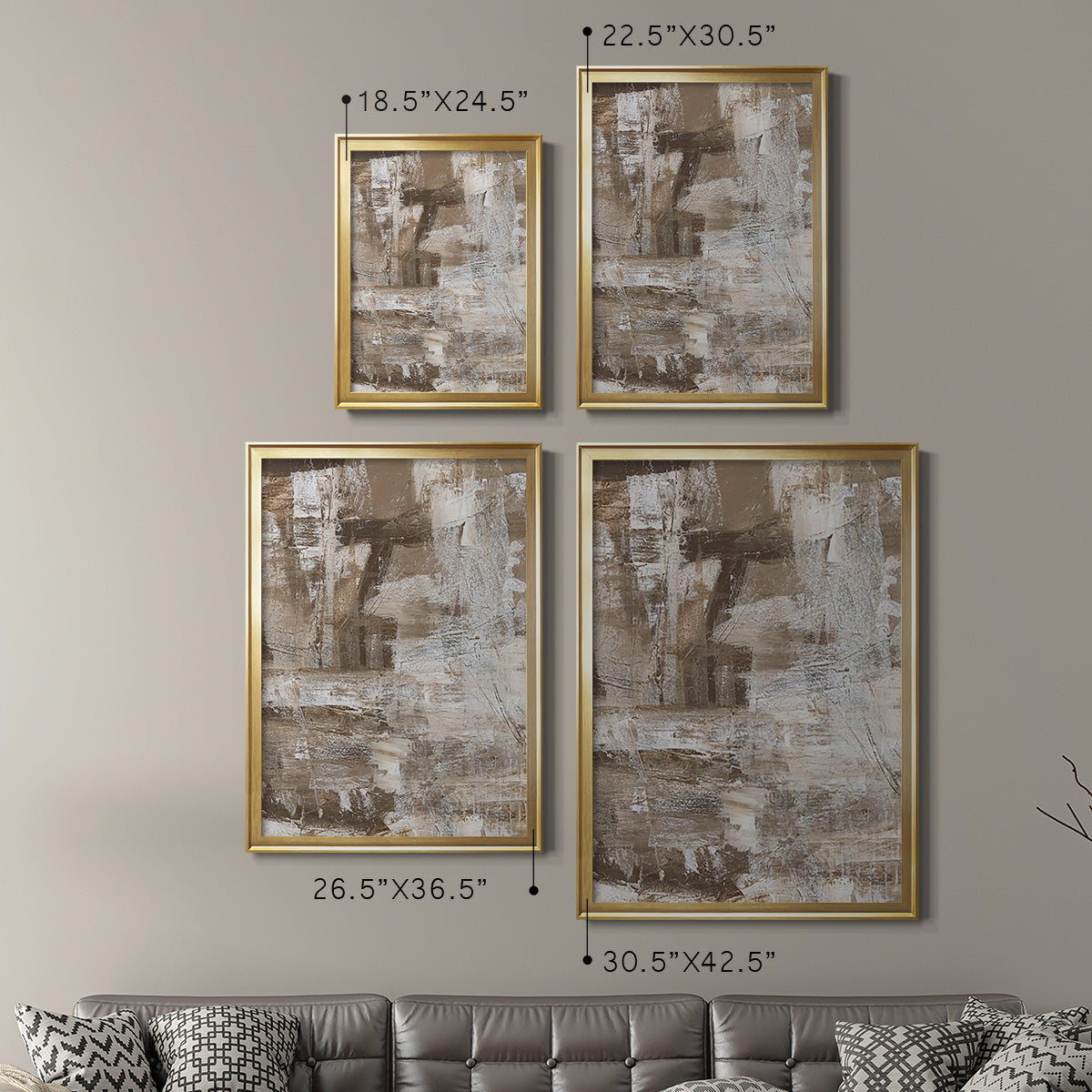 Bronzed II - Modern Framed Canvas Print