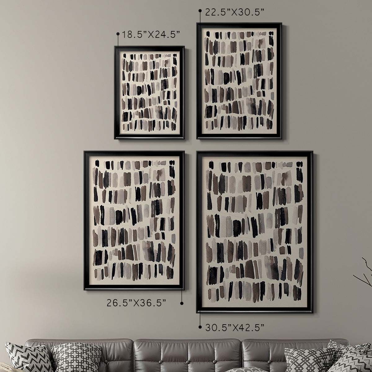 Chalk and Flint II - Modern Framed Canvas Print