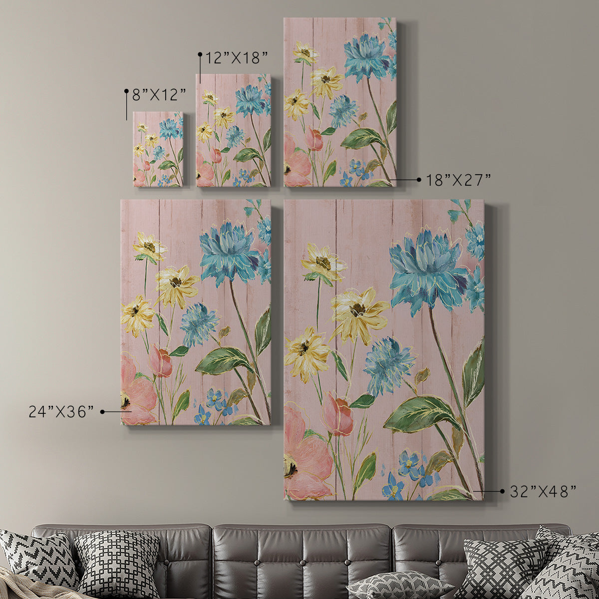 Wildflower Flutter IV Premium Gallery Wrapped Canvas - Ready to Hang