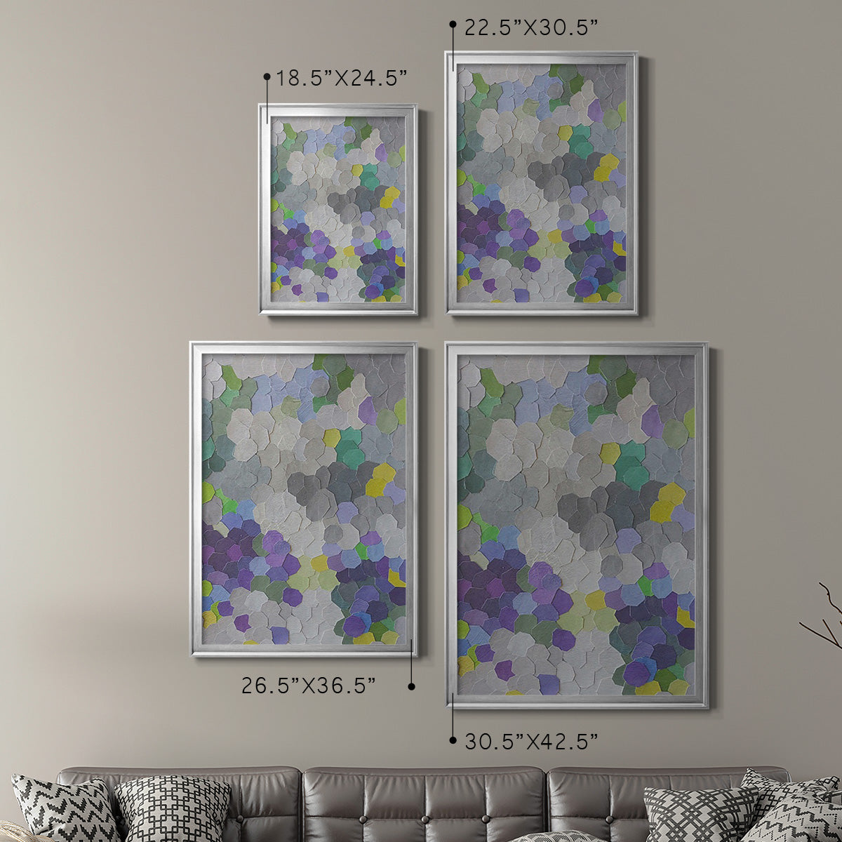 A Garden in Provence - Modern Framed Canvas Print