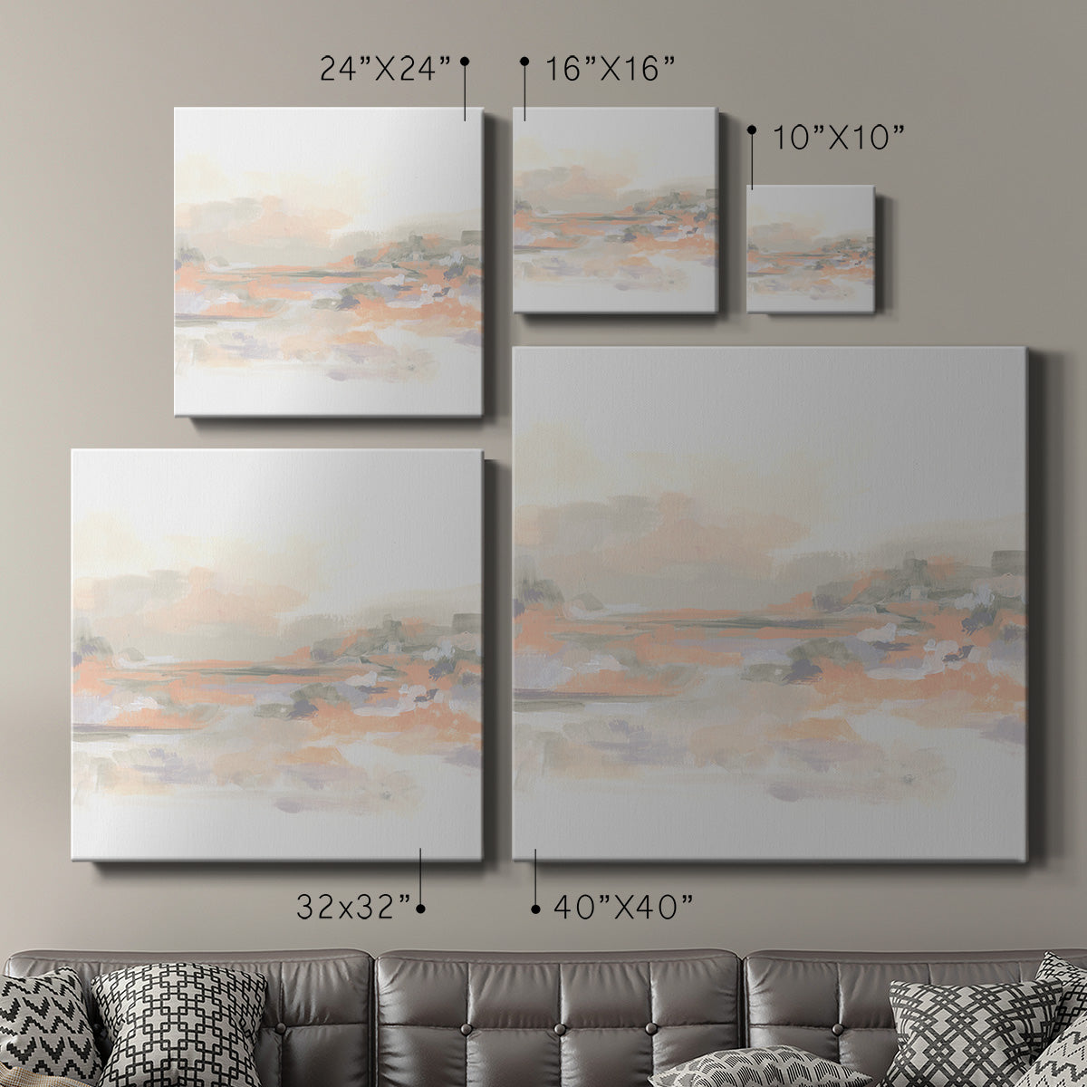 Blush Vista II - Canvas Art Print