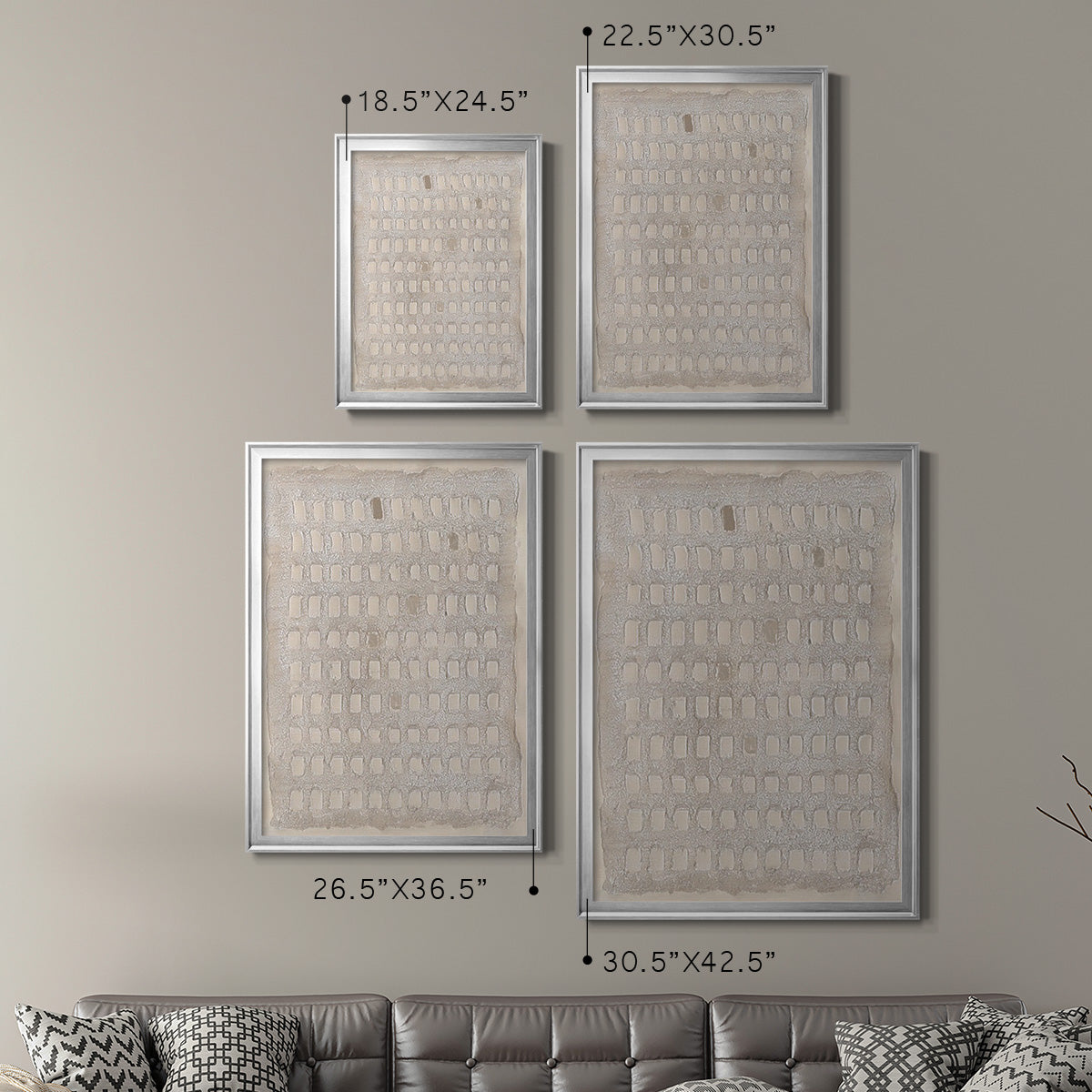 Pearl Punch Card I - Modern Framed Canvas Print