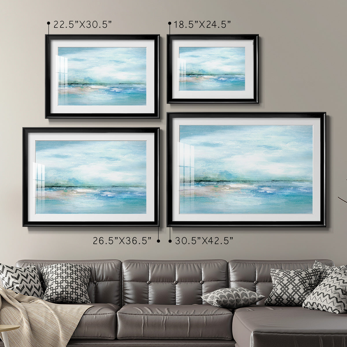 Silhouette Sunset - Modern Framed Art Print