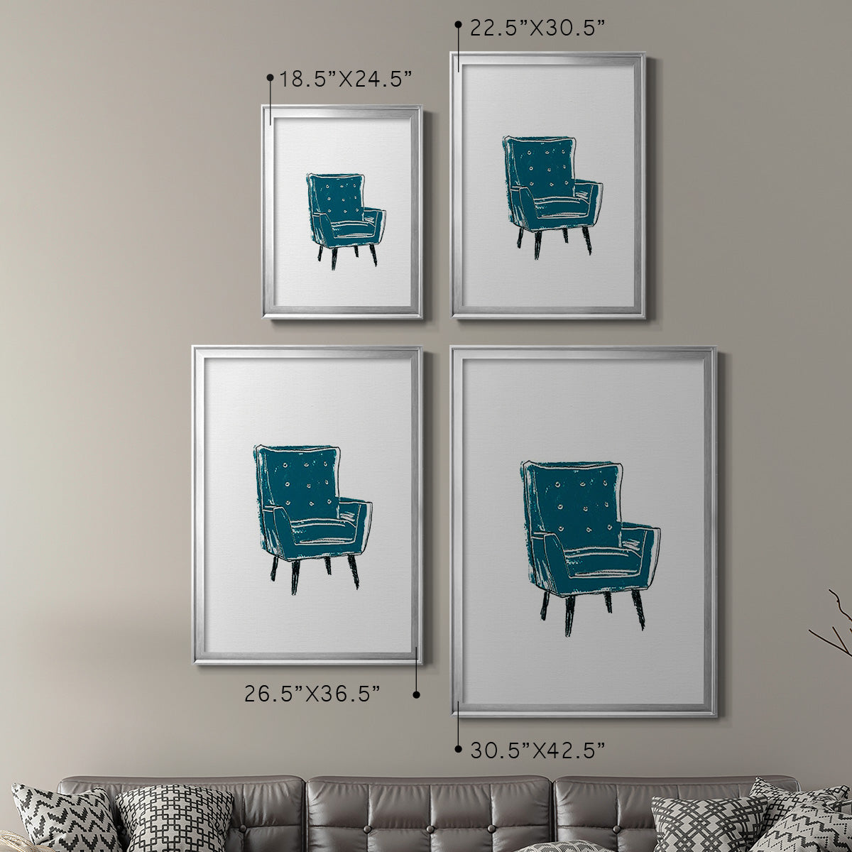 Take a Seat VII - Modern Framed Canvas Print