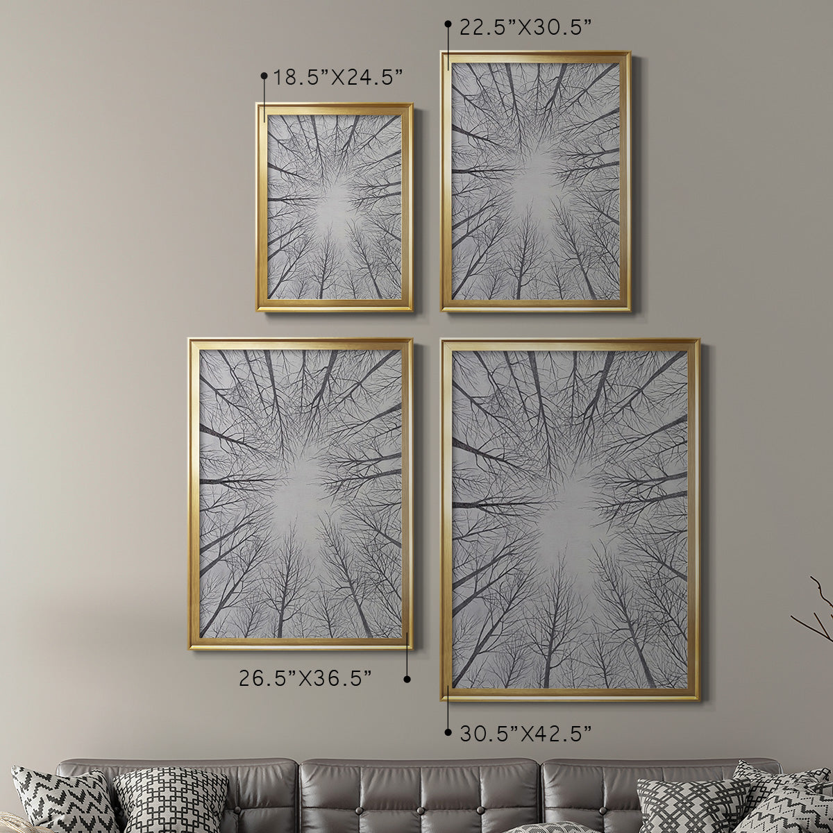 Deciduous Canopy II - Modern Framed Canvas Print