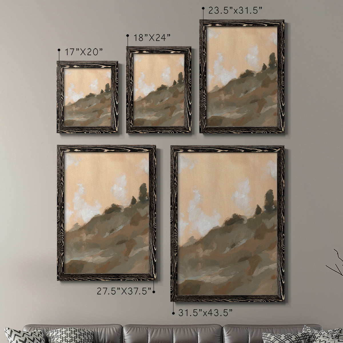 Hillside Walking Path III - Premium Framed Canvas 2 Piece Set - Ready to Hang