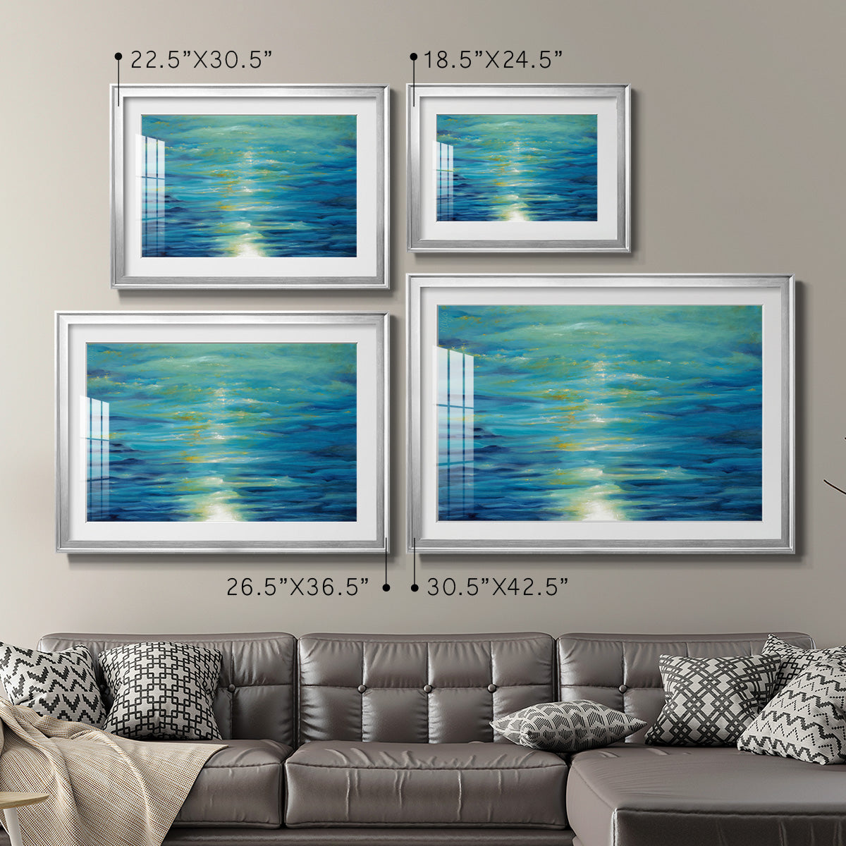 Deep Blue Premium Framed Print - Ready to Hang