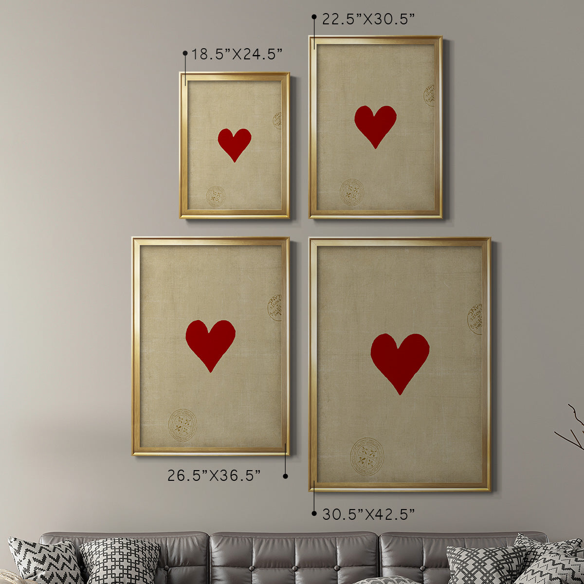 Small Heart - Modern Framed Canvas Print