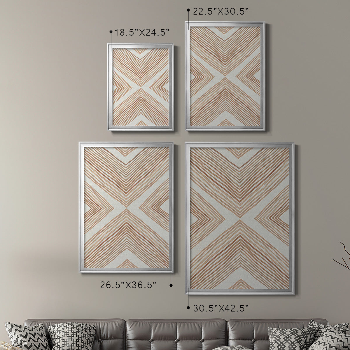 Diametric Clementine II - Modern Framed Canvas Print