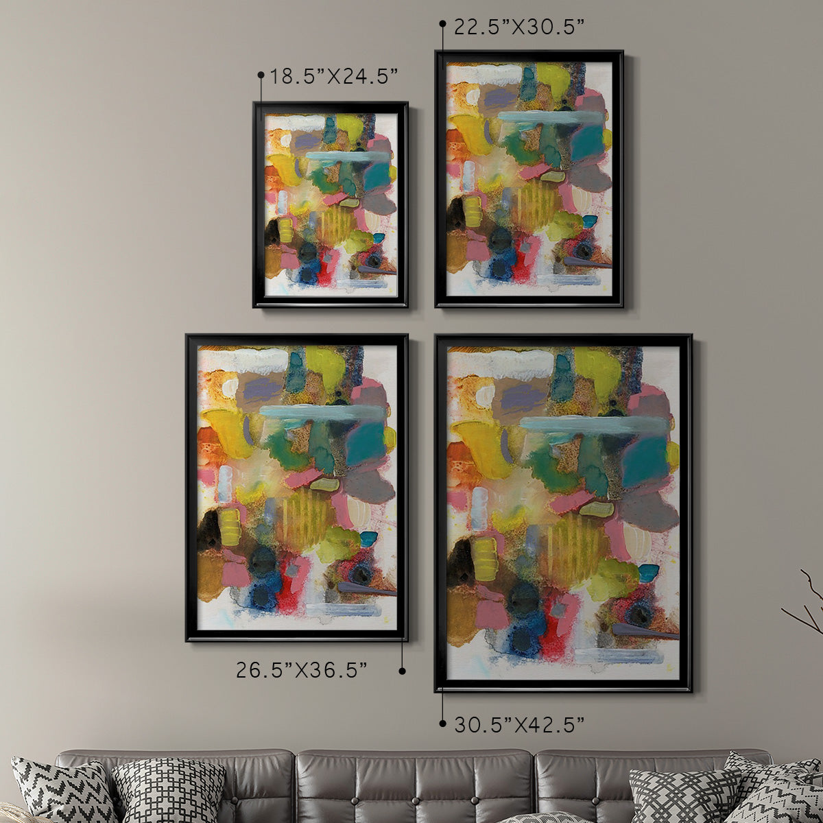 Everything at Once II - Modern Framed Canvas Print