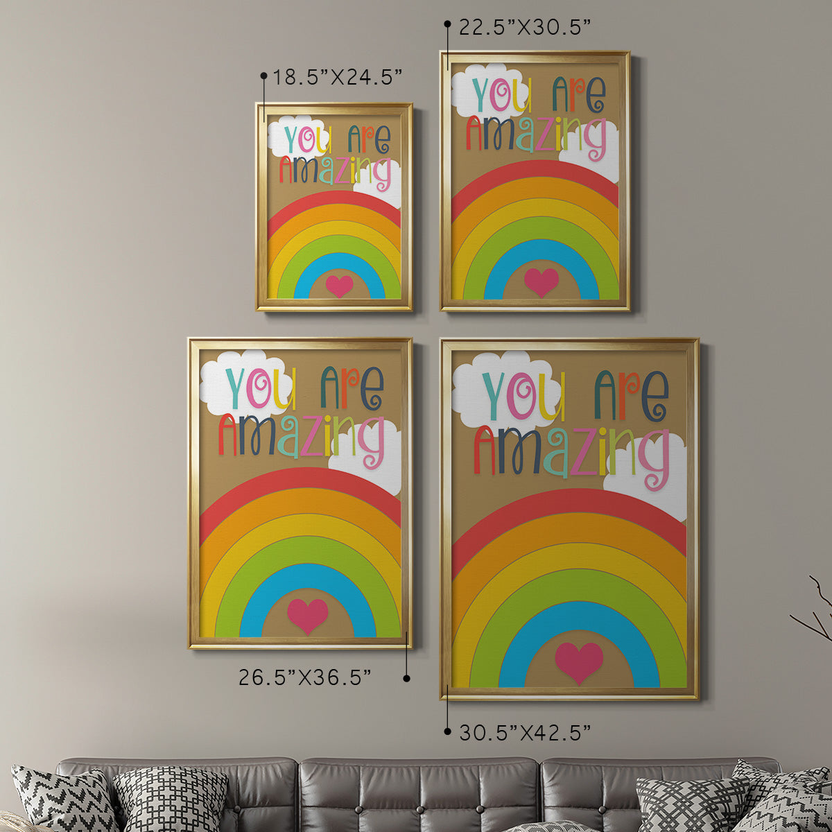 You Are Amazing - Modern Framed Canvas Print