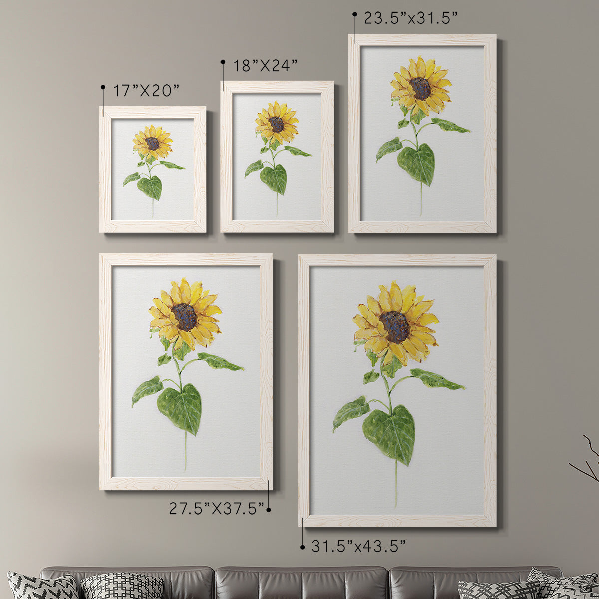 Sunflower I   - Premium Framed Canvas 2 Piece Set - Ready to Hang