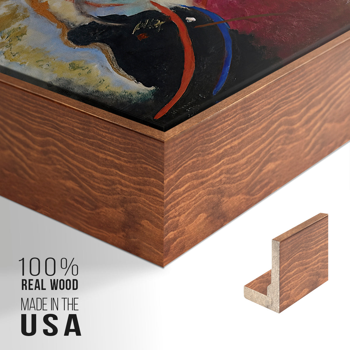 Fragment 2 for Composition VII, 1913 - Floater Framed Canvas Print