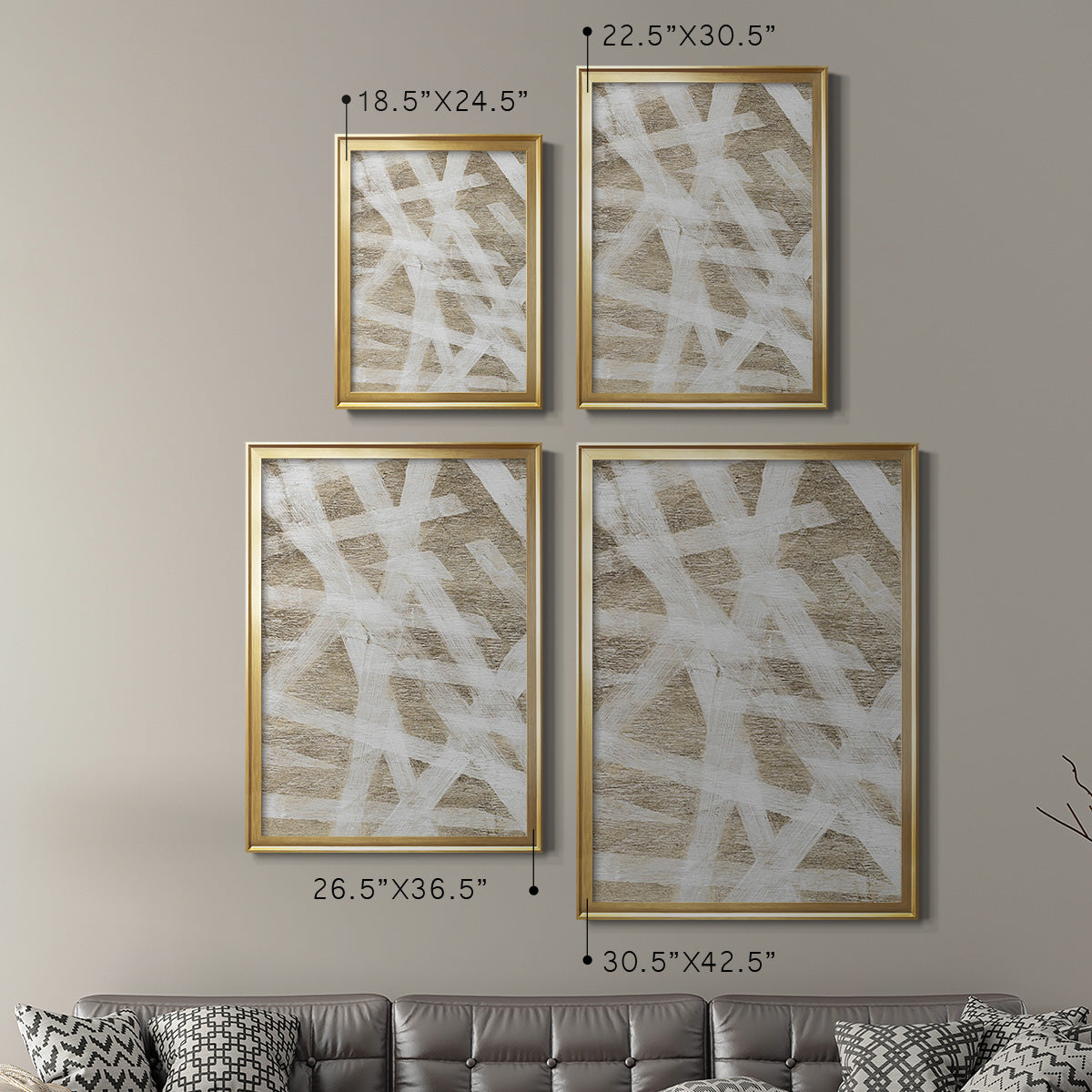 Splinters - Modern Framed Canvas Print